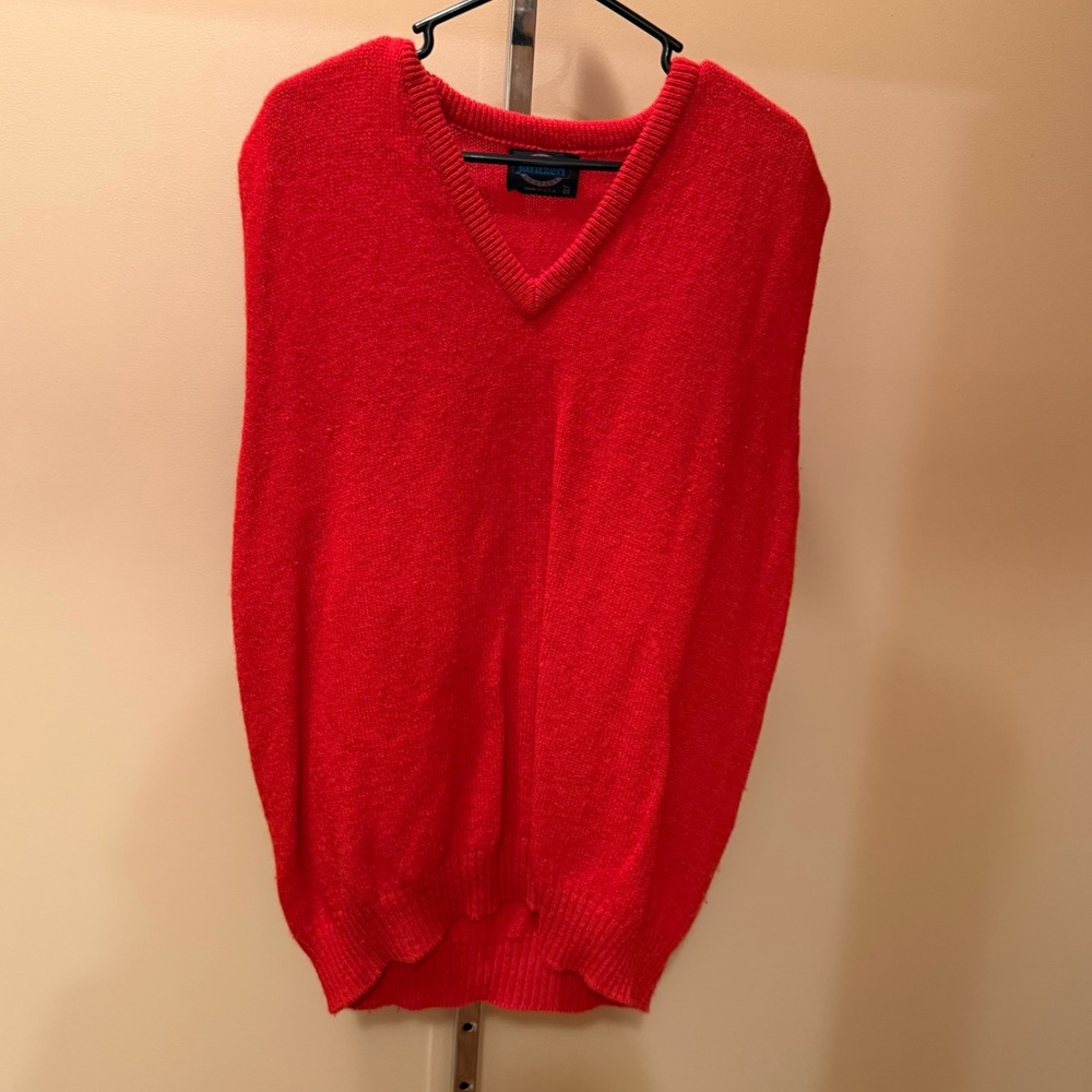 Vintage Jantzen Oversized Red Sweater Knit Vest - Men's Size XXL Tall M36